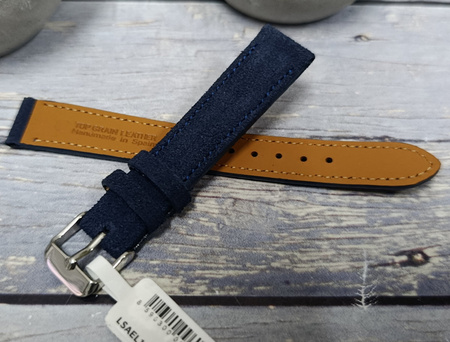 Skórzany pasek do zegarka 16 mm Lavvu SUEDE LSAEL16 skóra licowa
