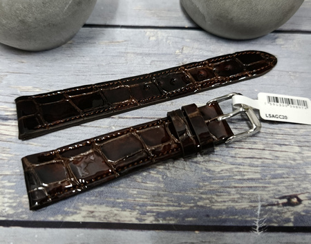 Skórzany pasek do zegarka 18 mm Lavvu CROCO OCALA LSAGC18 skóra licowa
