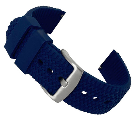 Silikonowy pasek do zegarka 20 mm Lavvu LS01L20 granatowy