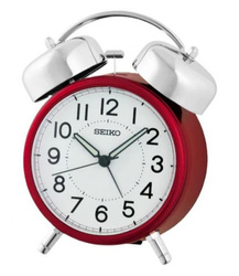 Budzik Seiko QHK063R alarm mechaniczny 11x15 cm czerwony