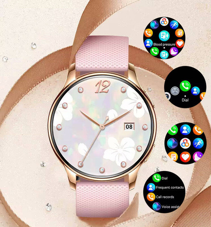 SmartWatch Rubicon RNCF30 różowe złoto BT Call
