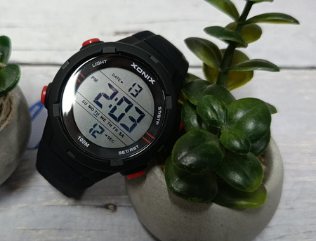 Zegarek Xonix VZ-A06 męski elektroniczny czarny 46 mm