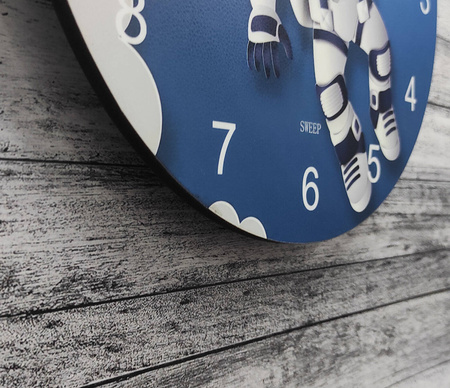 Zegar ścienny JVD HJ107 dziecięcy astronauta 30 cm