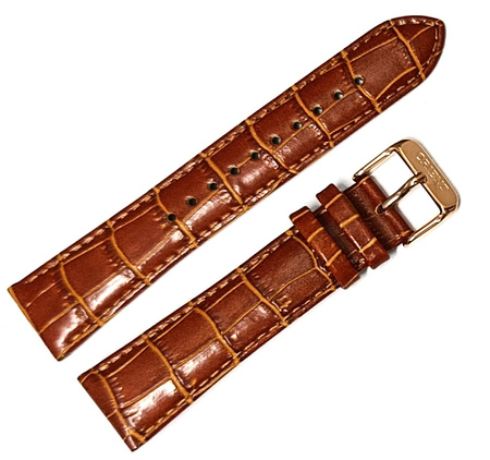 Pasek do zegarka Orient Bambino UL002016P0 21 mm brązowy