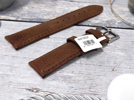 Skórzany pasek do zegarka 20 mm JVD R41503-20 XL brązowy