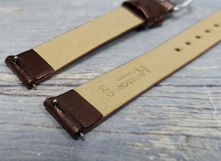 Skórzany wodoodporny pasek do zegarka 14 mm HIRSCH Cashmere M 03902161-2-14