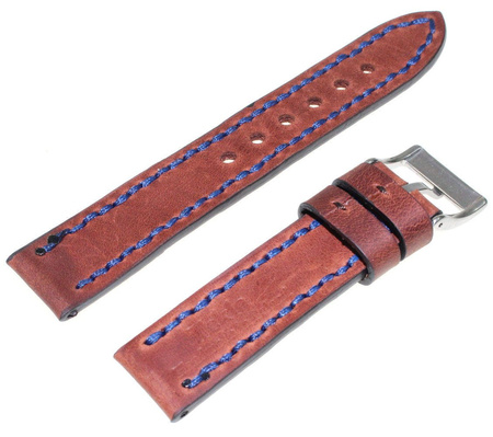 Brązowy skórzany pasek do zegarka 20 mm Tekla W24.20 Hand Made