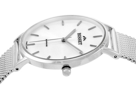 Zegarek Bisset BSBF33 WH damski srebrny