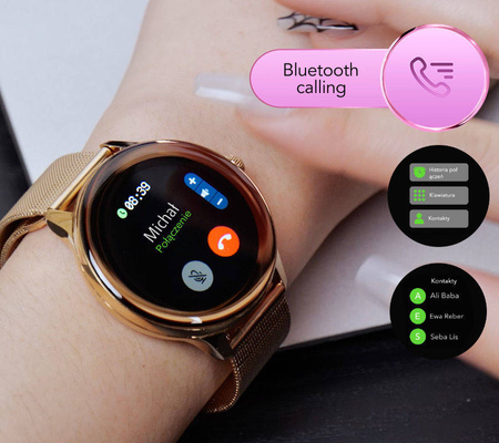 SmartWatch Rubicon RNCE90 czarny BT Call