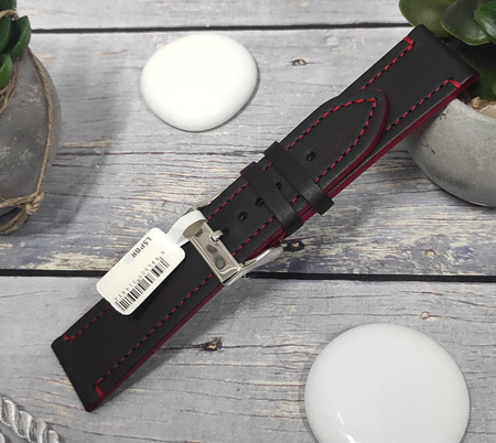 Skórzany pasek do zegarka 26 mm Lavvu LSPBR26 skóra licowa