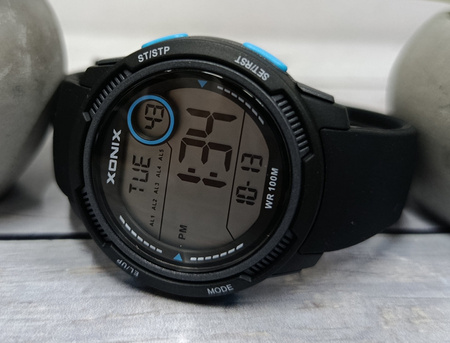 Zegarek Xonix DBF-005 młodzieżowy elektroniczny czarny 42 mm