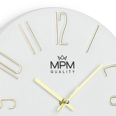 Zegar ścienny MPM E01.4302.00 fi 30,5 cm cichy mechanizm