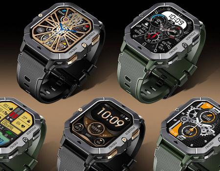SmartWatch Rubicon RNCF23 czarny silikon BT Call rozmowy