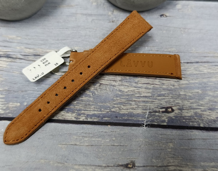 Skórzany pasek do zegarka 16 mm Lavvu SUEDE LSAEE16 skóra licowa