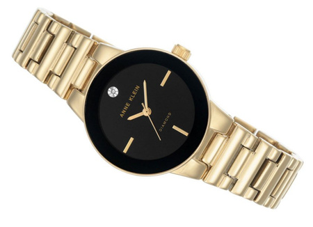 Zegarek Anne Klein AK/2670BKGB Diamond Gold Black