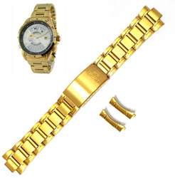 Bransoleta stalowa do zegarka męskiego Orient FEU03000WW złota 22 mm