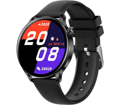SmartWatch Rubicon RNCE81 czarna koperta, czarny pasek, BT Call