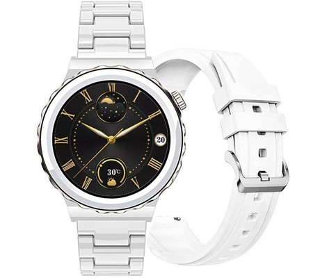 SmartWatch Rubicon RNCE92 damski biały srebrny bransoleta BT Call