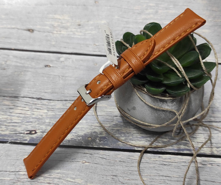 Skórzany pasek do zegarka 16 mm JVD R41310-16 jasnobrązowy