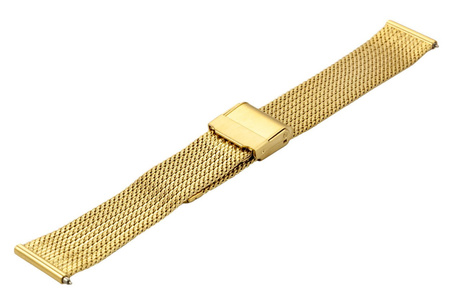 Bransoleta stalowa do zegarka 18 mm Bisset BM-104/18 Gold
