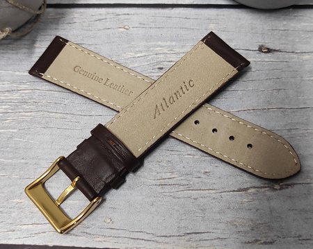 Skórzany pasek do zegarka Atlantic 22 mm BR-22 9562 brązowy