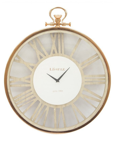 Zegar ścienny Art-Pol 103666 Duży Metalowy Rose Gold 48 cm