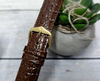 Skórzany wodoodporny pasek do zegarka 19 mm HIRSCH Crocograin L 12322810-1-19