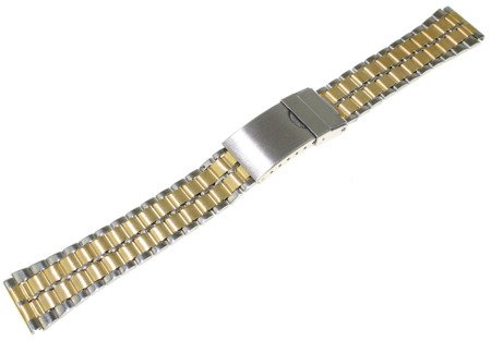 Bransoleta stalowa bicolor do zegarka 18 mm JVD KT 050-18